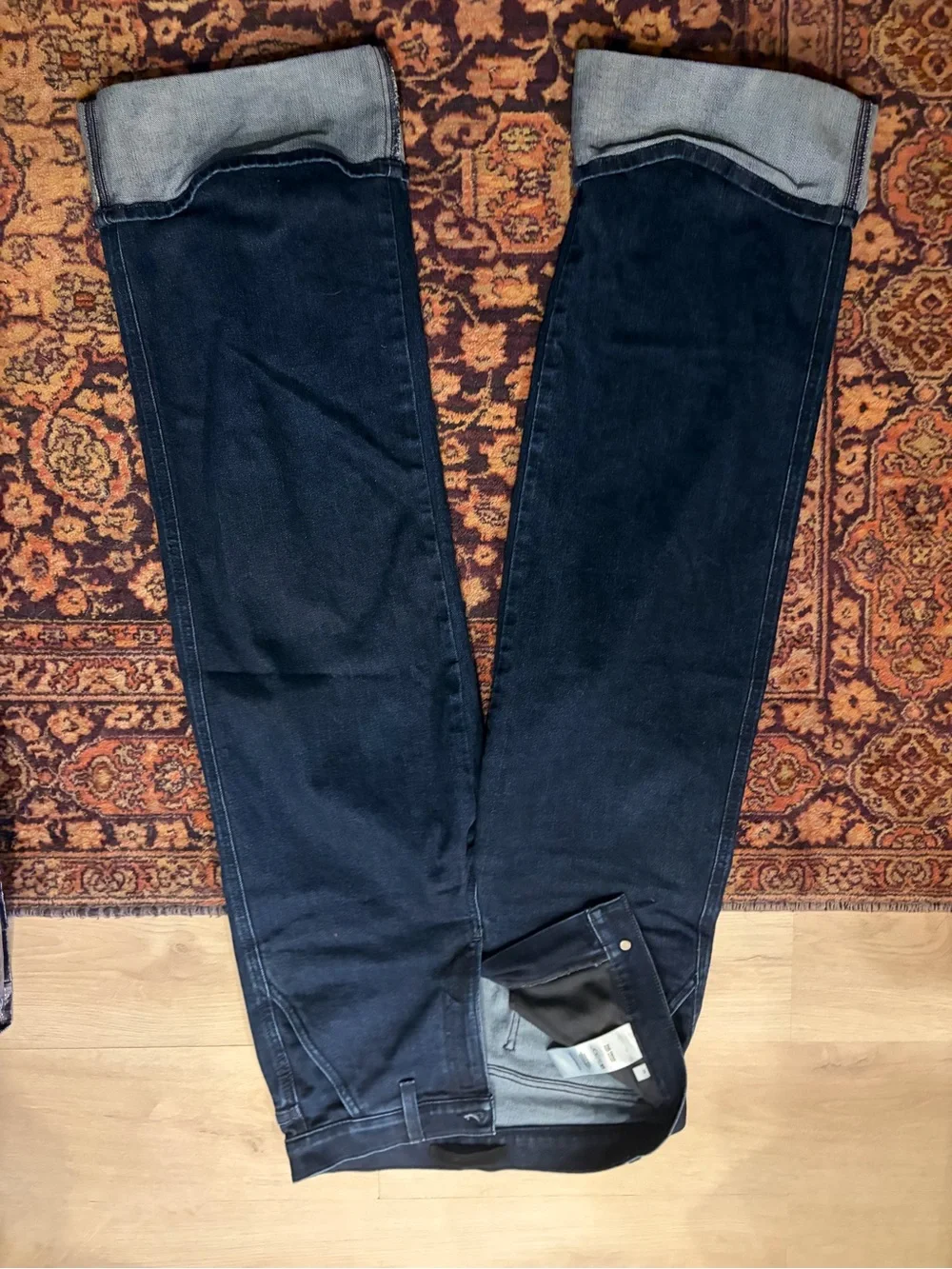Joe’s Jeans Dark Wash High Rise Wide Leg Cuffed Jeans Size 24